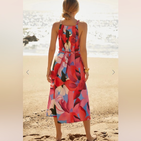 Farm Rio Color Festival Halter Dress - L - Picture 4 of 5